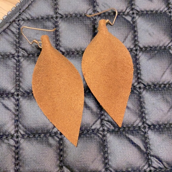 Leather earrings - Picture 2 of 2